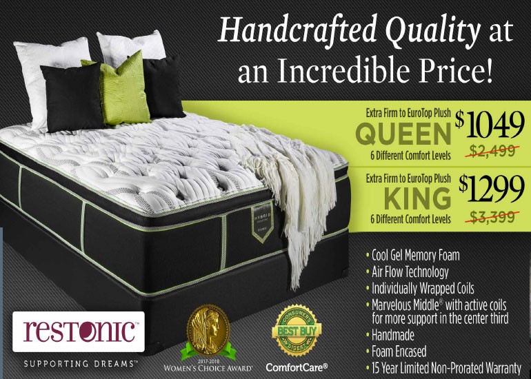 Restonic Hybrid Comfort Care The Knight Mattress Stores San Antonio
