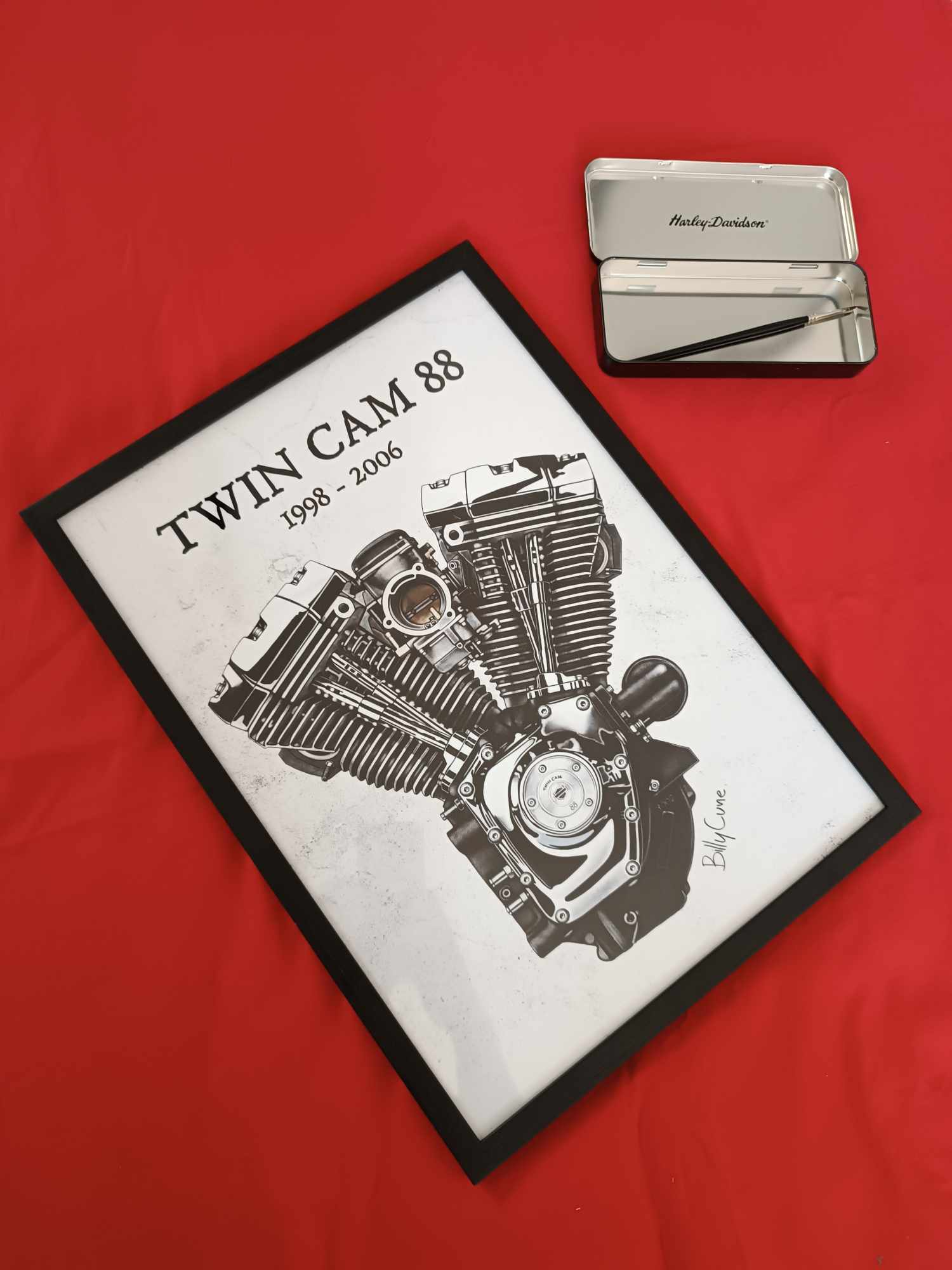 HD Twin Cam 88 CV40 carb graphic print Billy Cune Art