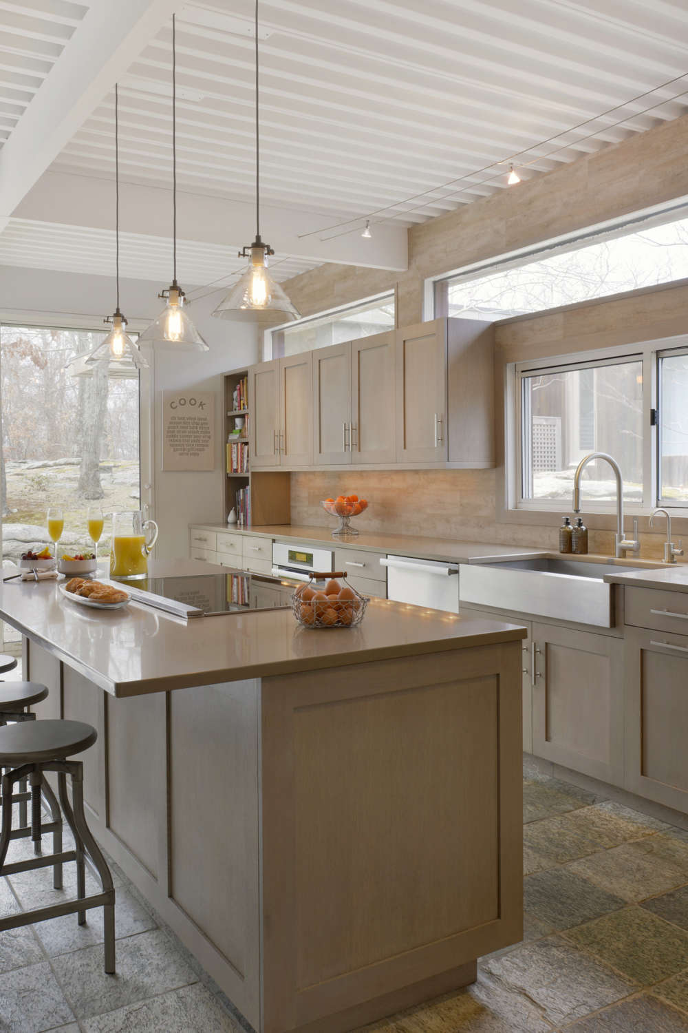 Organic Windowed Kitchen Bilotta Kitchen & Home