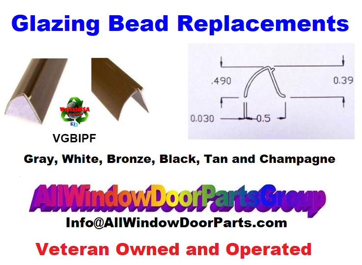 Glazing Bead For Aluminum, Vinyl, Wood Windows / Doors VGBIPF