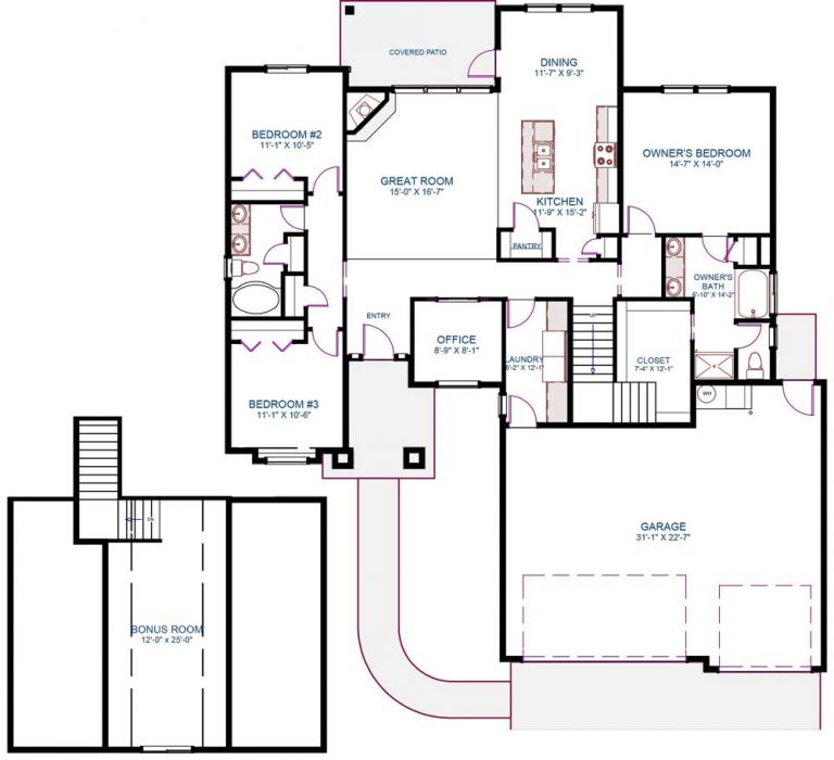 pinewoodfloorplanupdated Biltmore Co. Meridian Idaho Home Builder