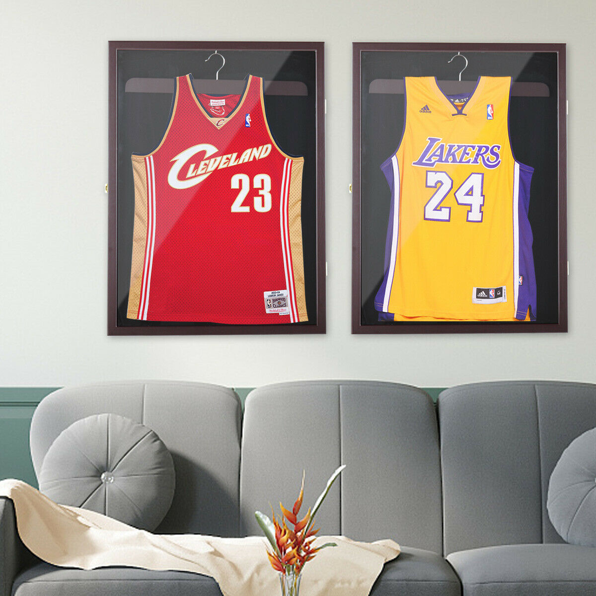 Brown Jersey Display Case Basketball Baseball Football Hockey Soccer Shadowbox BiltPros