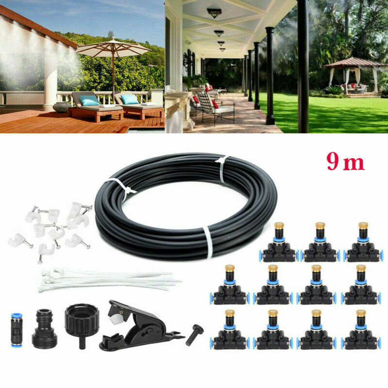 30 Foot Outdoor Patio Water Mister Mist Nozzles Misting Cooling System
