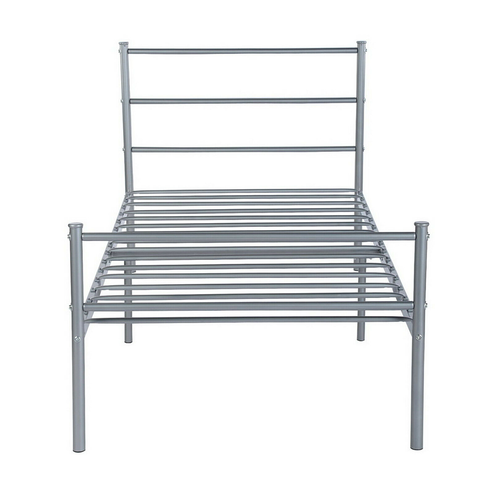 Metal Bed Frame Heavy Duty Steel Bedroom Foundation Headboard Twin Size