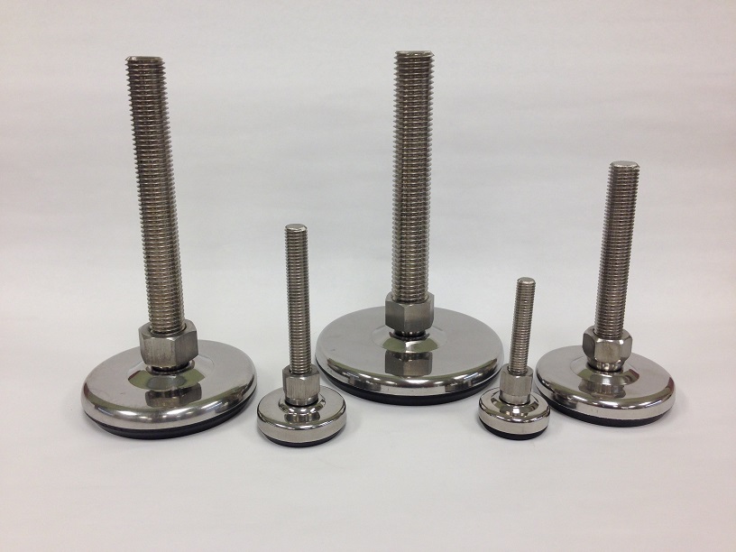 BFE Round, Stainless steel leveling feet, with rubber isolation pad Bilz Vibration Technology