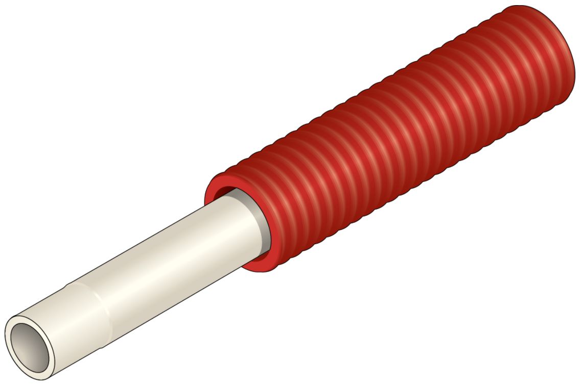 Item 94305rs, 1/2" 300' O2 Barrier HeatLink® PipeinPipe Red Sheath