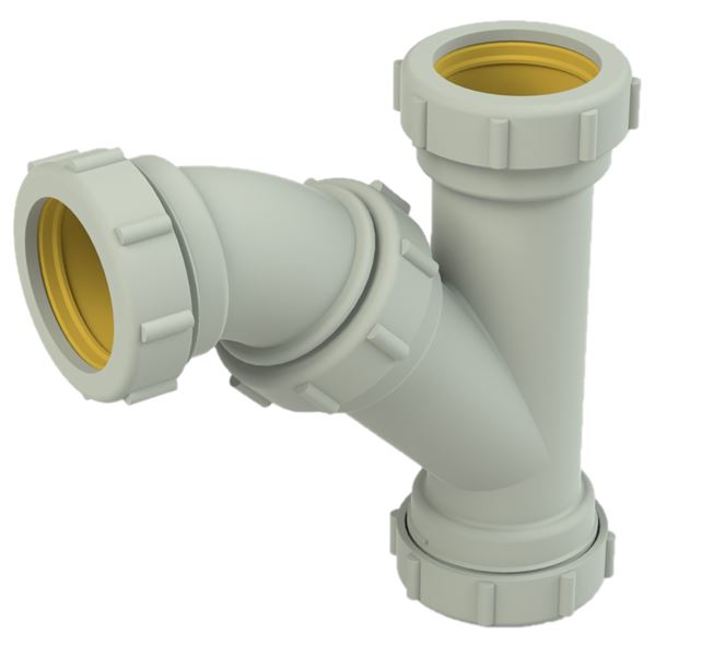 Combination Wye & 1/8 Bend On IPEX