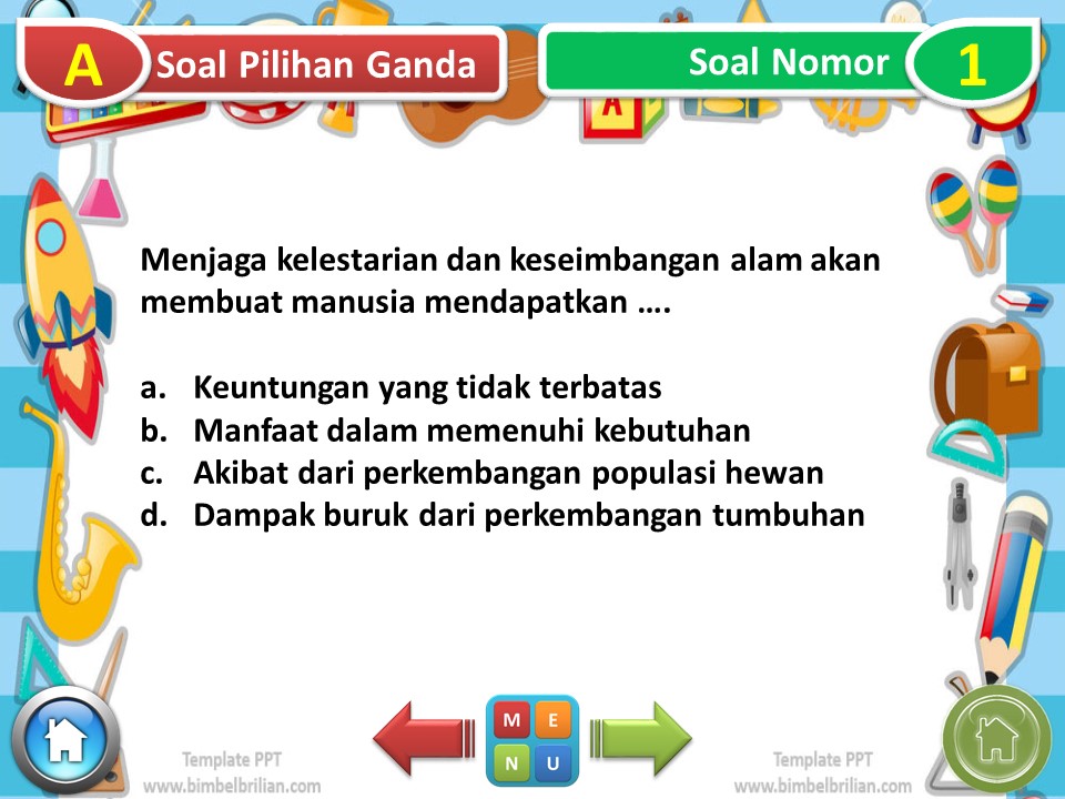 Power Point (PPT) Soal Tema 6 Kelas 6 SD Subtema 1