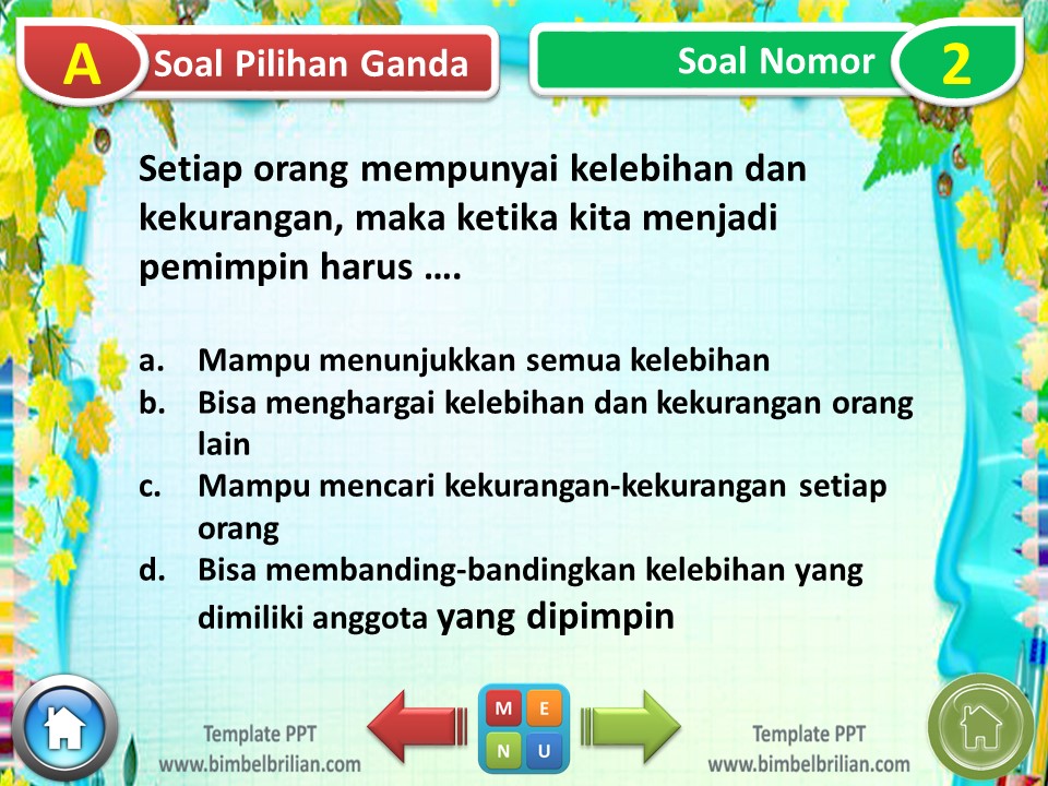 PPT Soal Tema 7 Kelas 6 Subtema 3 Ayo, Memimpin Bimbel Brilian