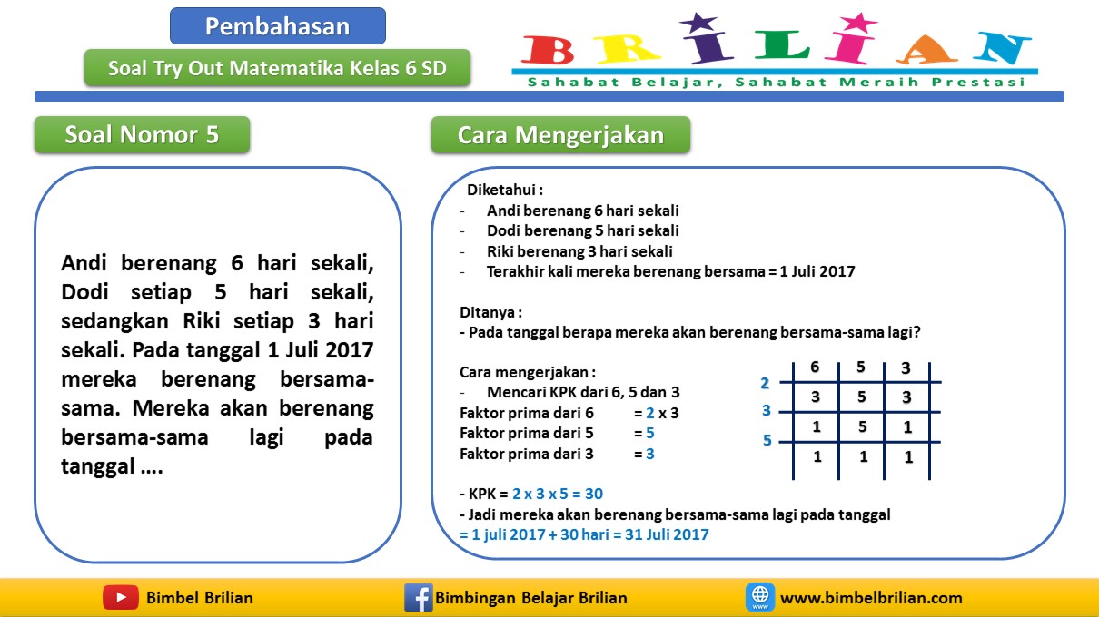 Soal Cerita Fpb Dan Kpk Kelas 6