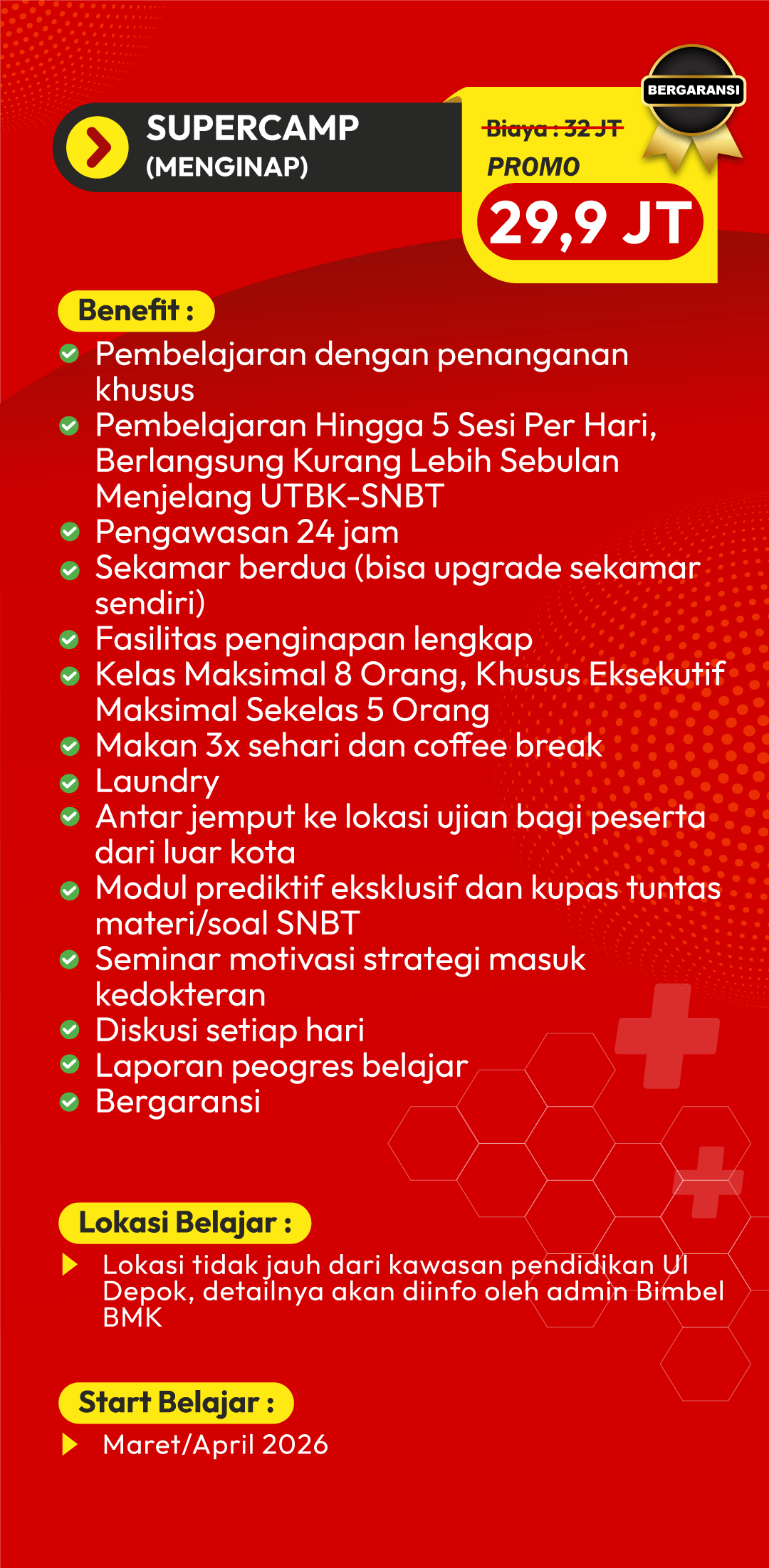 program4 Paket Bimbel Masuk Kedokteran