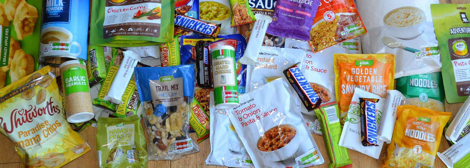 Lightweight dehydrated food for hiking Bimble Along