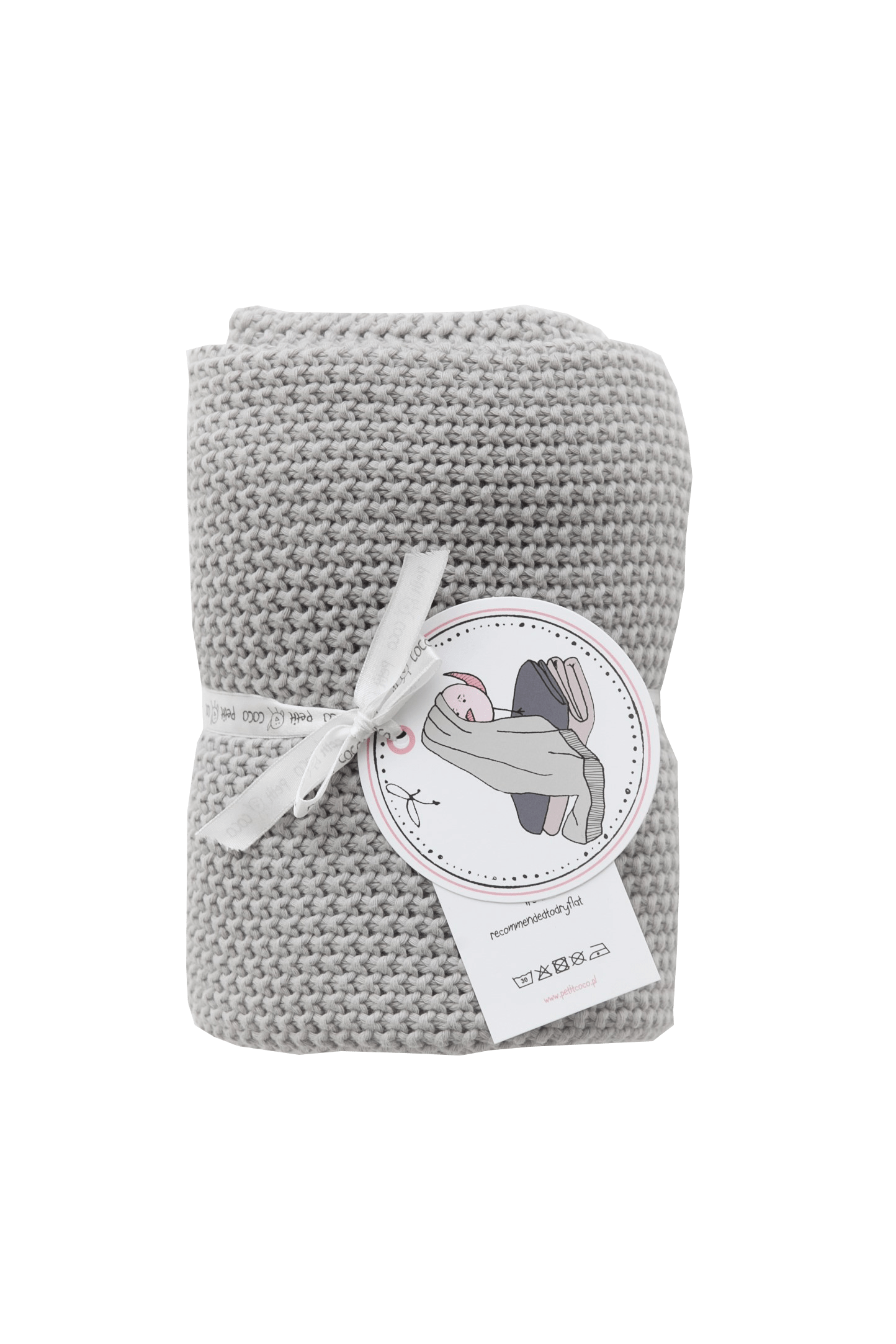 Petit Coco Kocyk Bawełniany Szary Bimbus