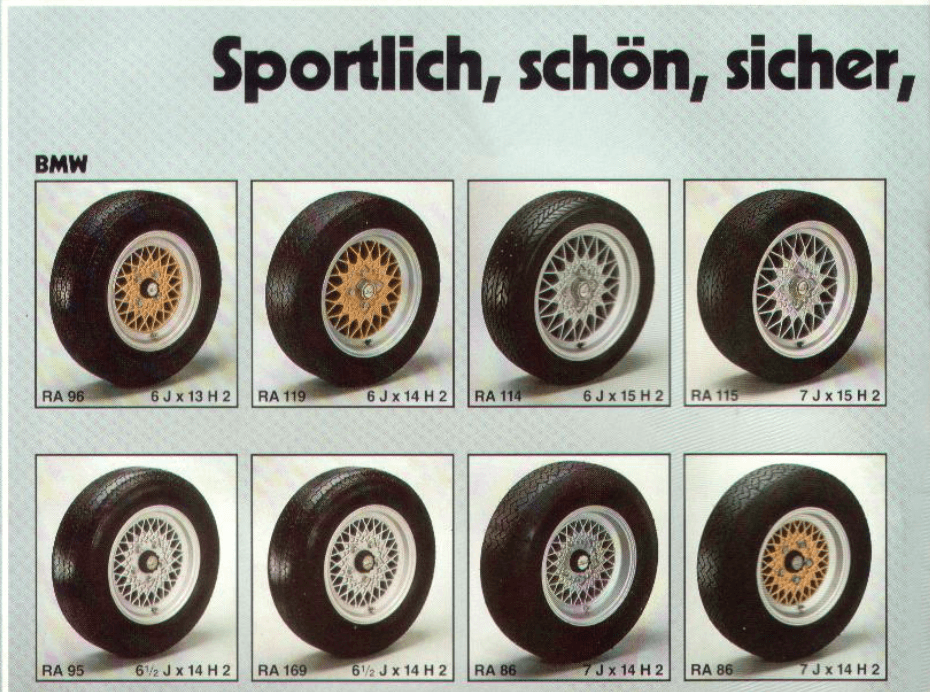 Original BMW E21 BBS Accessories brochure