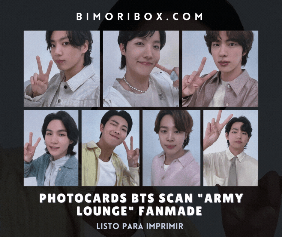 BTS PHOTOCARDS SCAN ARMY LOUNGE FANMADE GRATIS