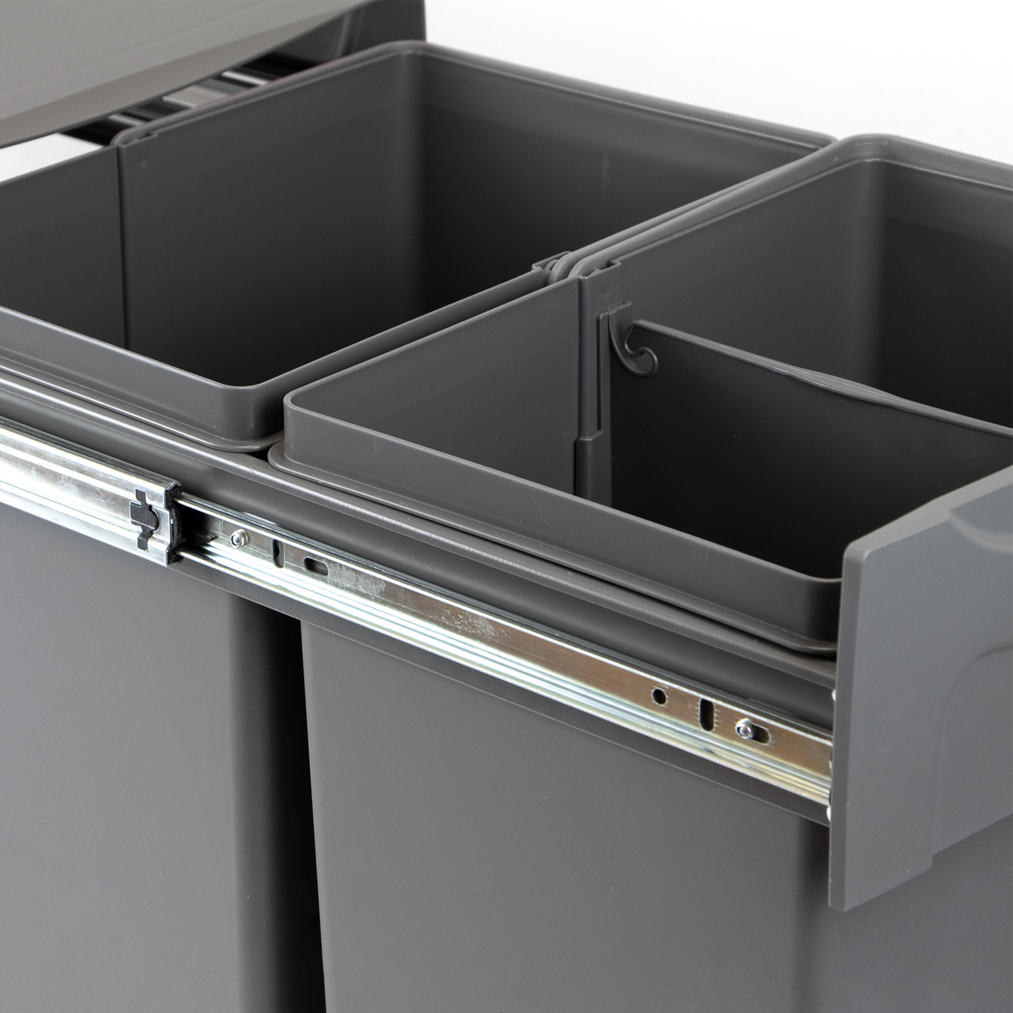 40L Pull Out Kitchen Waste & Recycling Bin for 400mm Unit Hinged Door