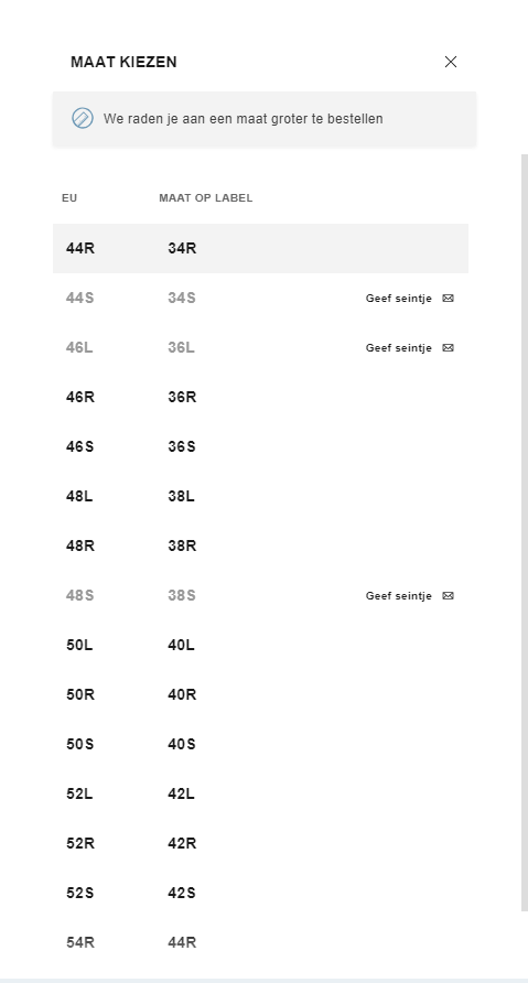 Waarvoor Staat De R,S,L Voor Bij Sommige Maatpakken Die Je Koopt Op Zalando? - Goeievraag