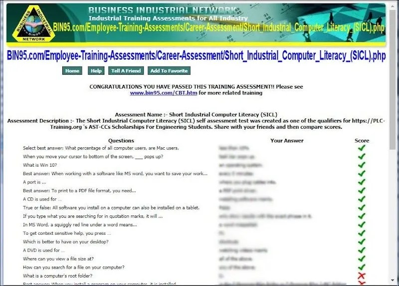 Free Computer Literacy Test