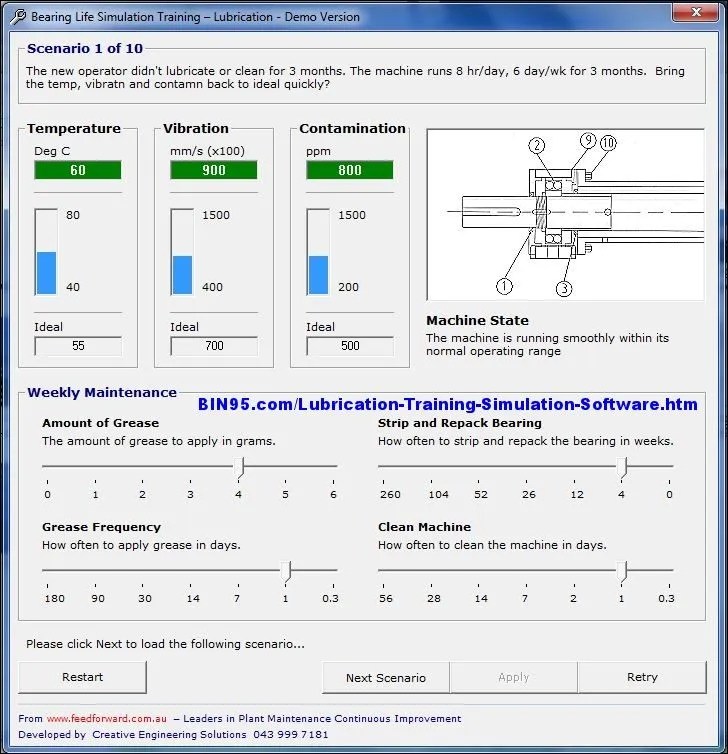 Industrial Lubrication Training Simulation Software