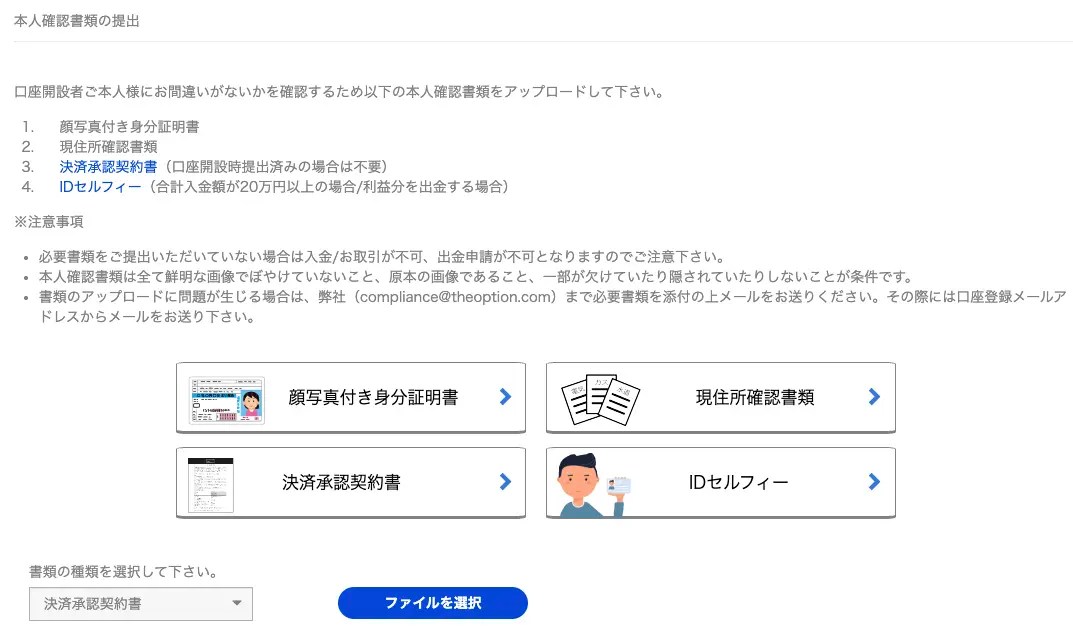 ザオプション（theoption）の本人確認書類の正しい提出方法を解説 バイナリー検証Lab