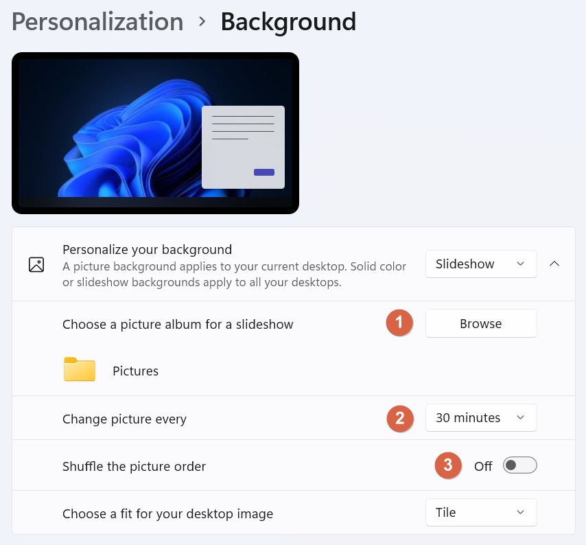 Guide How to Set a Slideshow for Windows Background Wallpapers