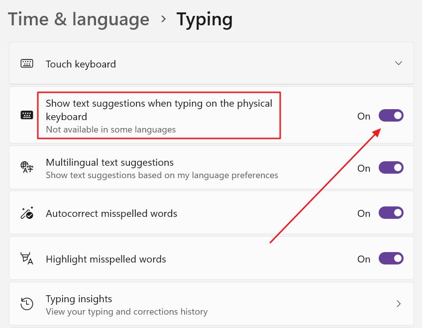 How to Enable and Use Text Suggestions in Windows When Typing