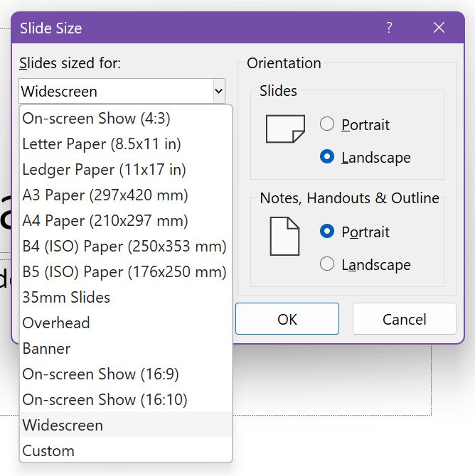 How to Change PowerPoint Slide Size Standard, Widescreen, Custom