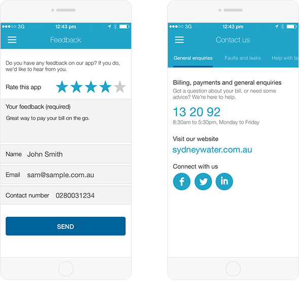 Sydney Water Mobile App Design & Development Sydney Binary Studio