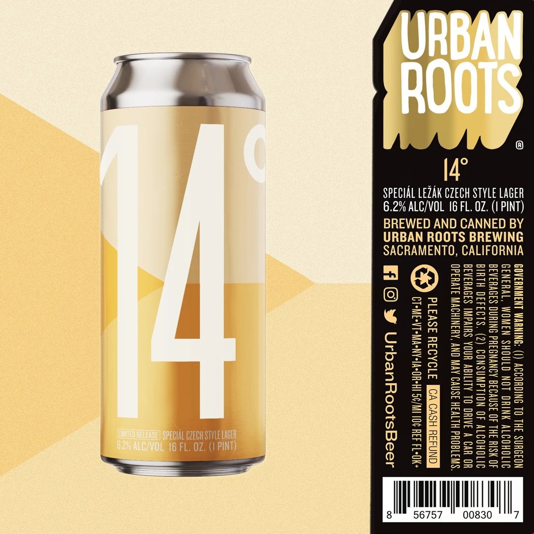 Urban Roots 14º Special Czech Lager 16oz Can Bine & Vine