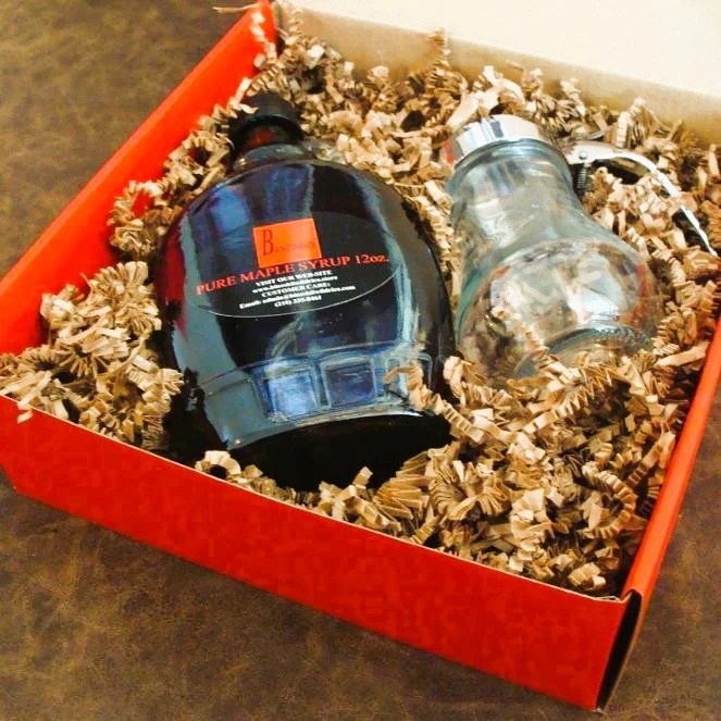 MAPLE SYRUP & POURER GIFT BOX BINESHII WILD RICE