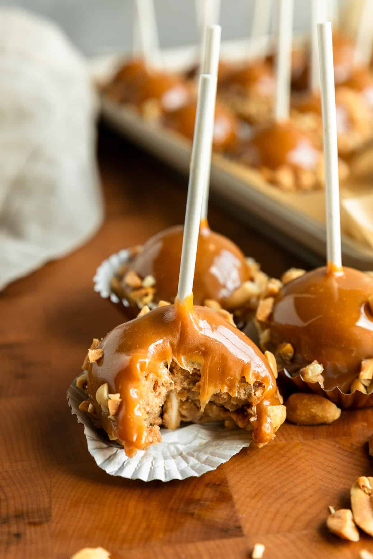 Caramel Apple Donut Cake Pops Binge Worthy Bites
