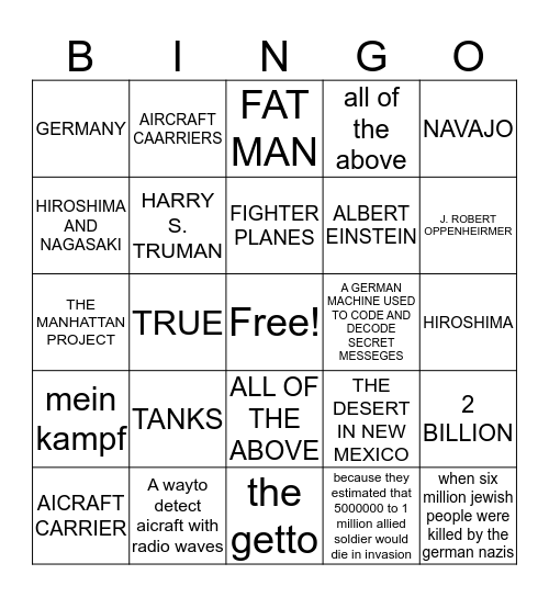 TECHNOLOGY Bingo Card