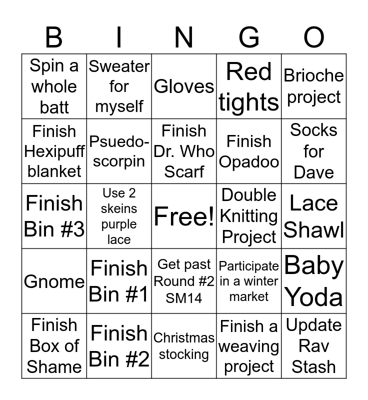 Bingo 2020 Bingo Card