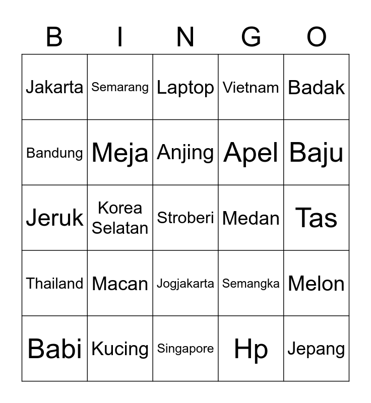 Joki Skripsi Bingo Card