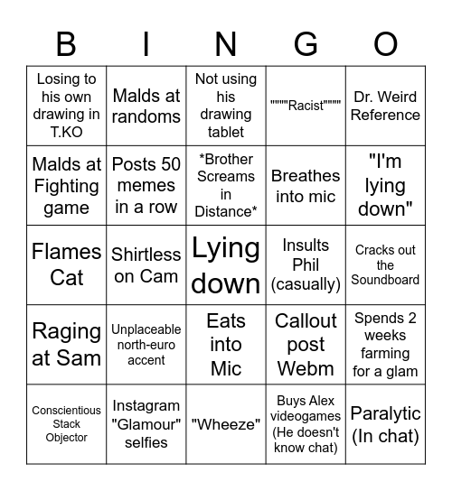 Mark Bingo Card