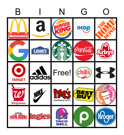 Logos Bingo Card