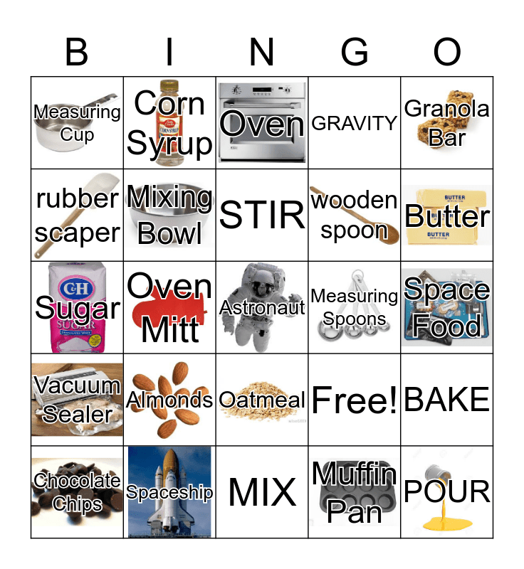 COOKING Bingo Card