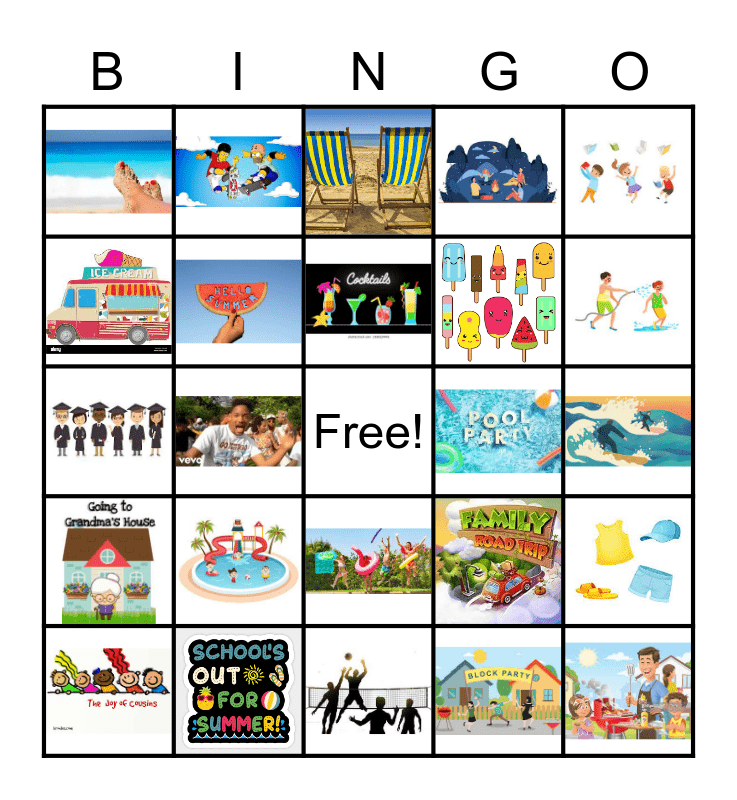 SUMMERTIME Bingo Card