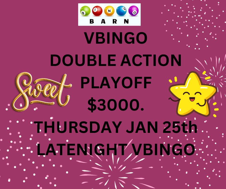 VBINGO DOUBLE ACTION PLAYOFF Bingo Barn