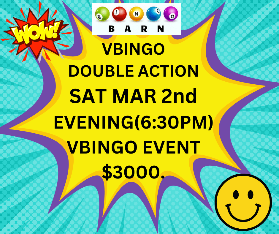 VBINGO DOUBLE ACTION PLAYOFF Bingo Barn