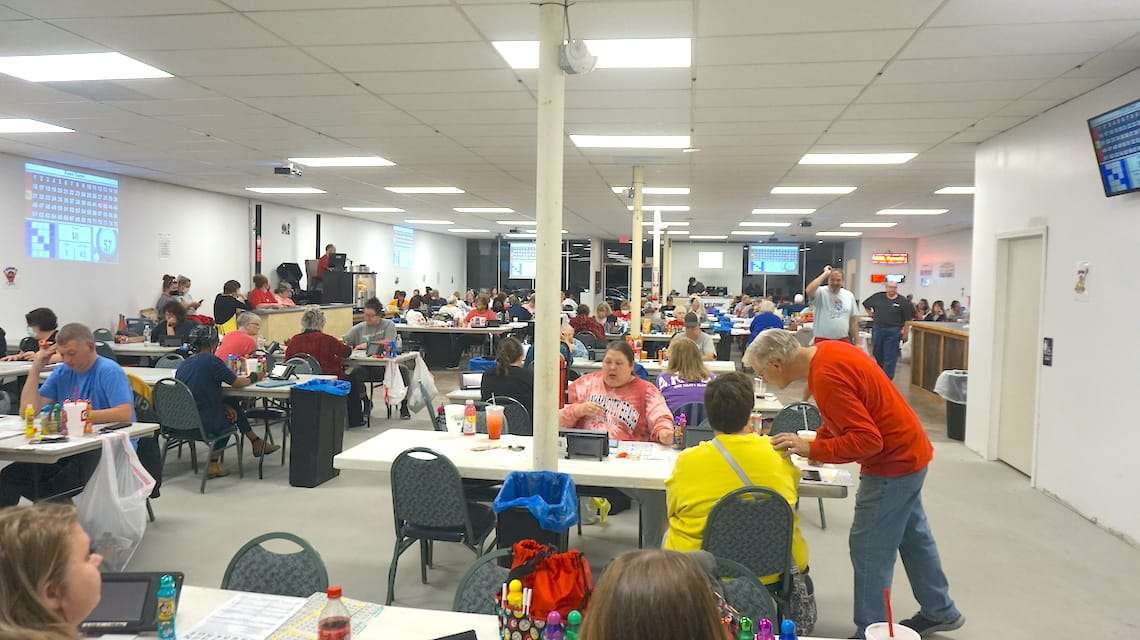 View from back to front Nov 10, 2021 Bingo Wednesday Night KC Play