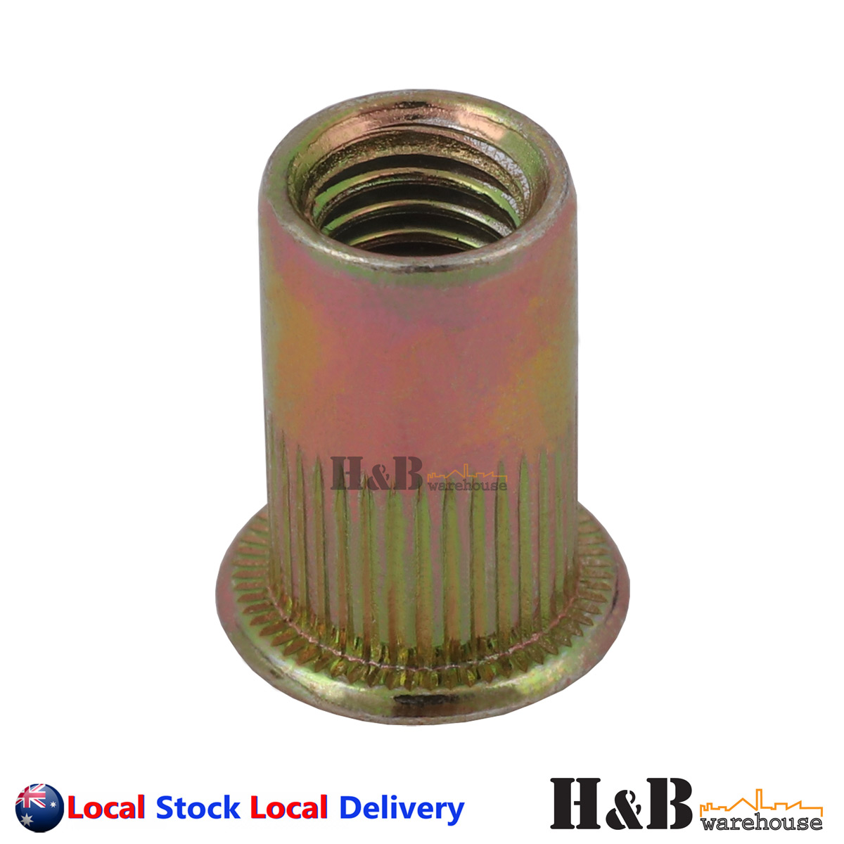 M6 X 100 Nutserts Rivet Nuts Flange Blind Rivnuts Zinc Plated Steel Nut