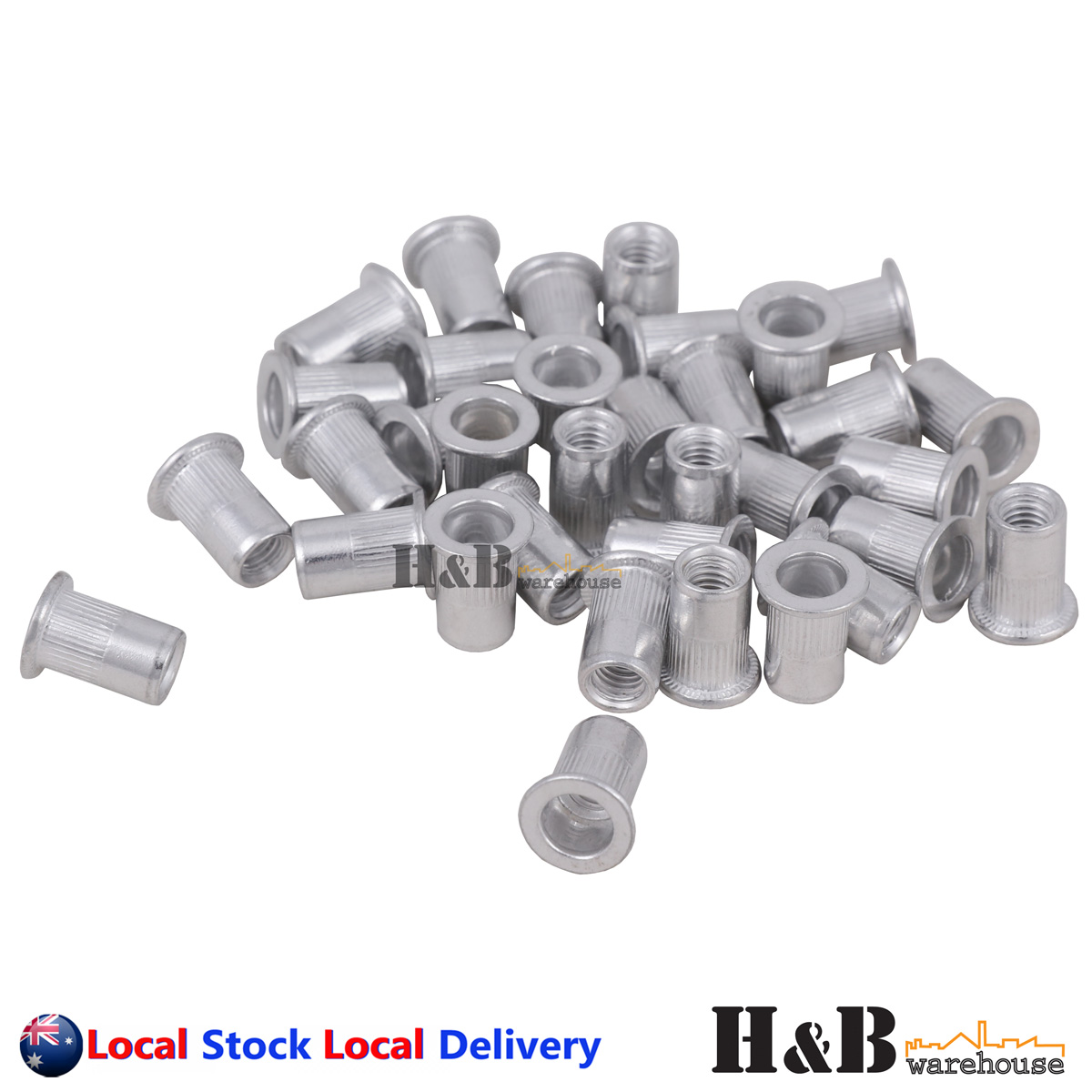M3 M12 Large Flange Blinded Nutserts Rivnut Stainless Steel Aluminium
