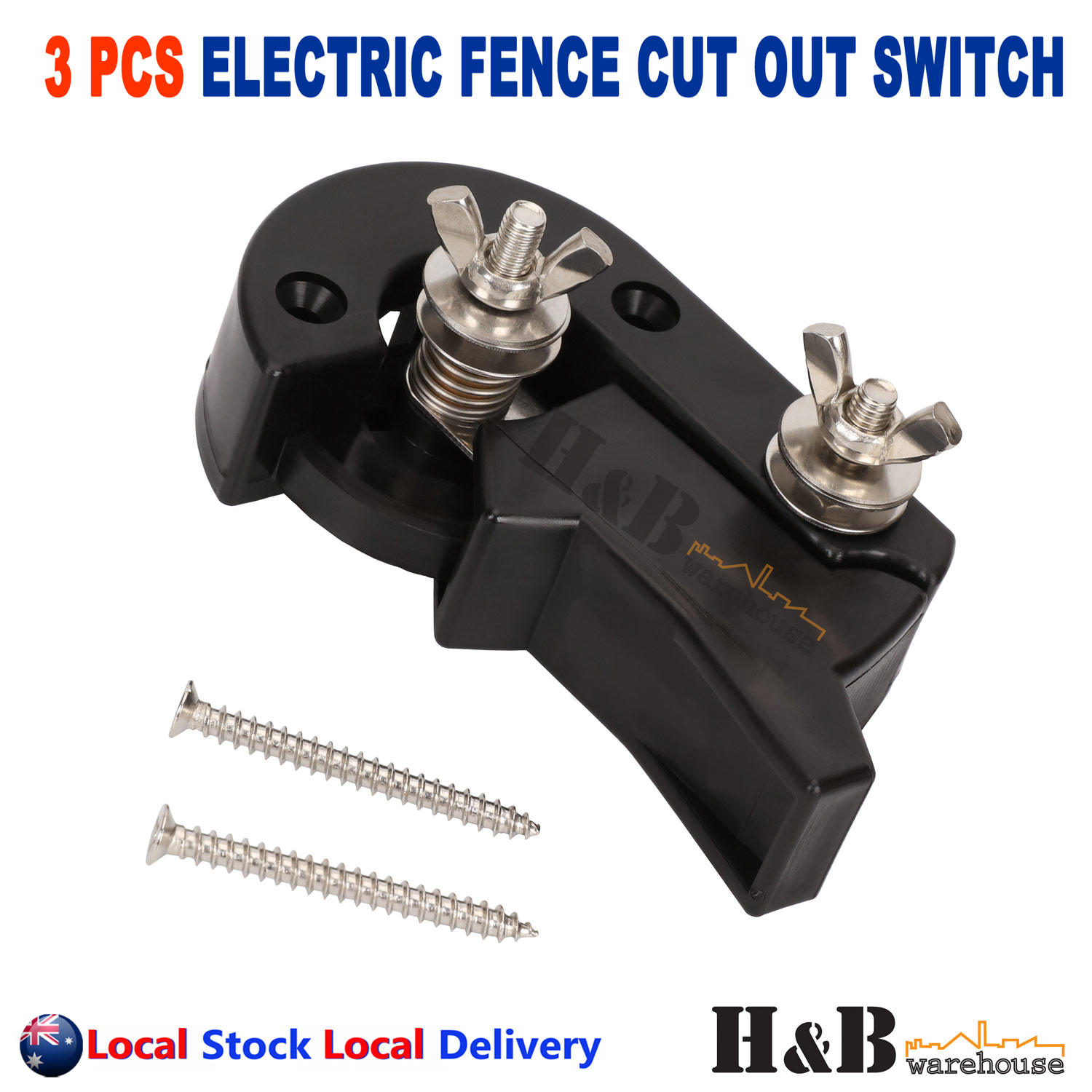3X Electric Fence Cut Out Switch Insulator On off Fence Wire Energiser