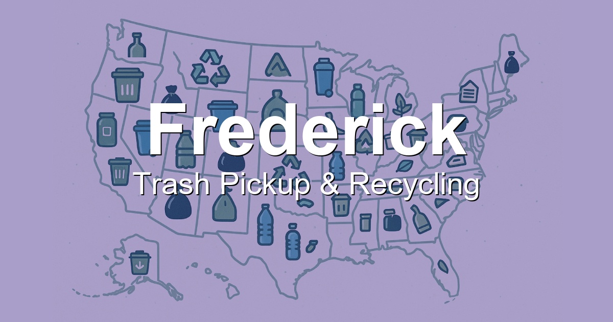 Trash Pickup Schedule & Recycling Info in Frederick, MD(06)