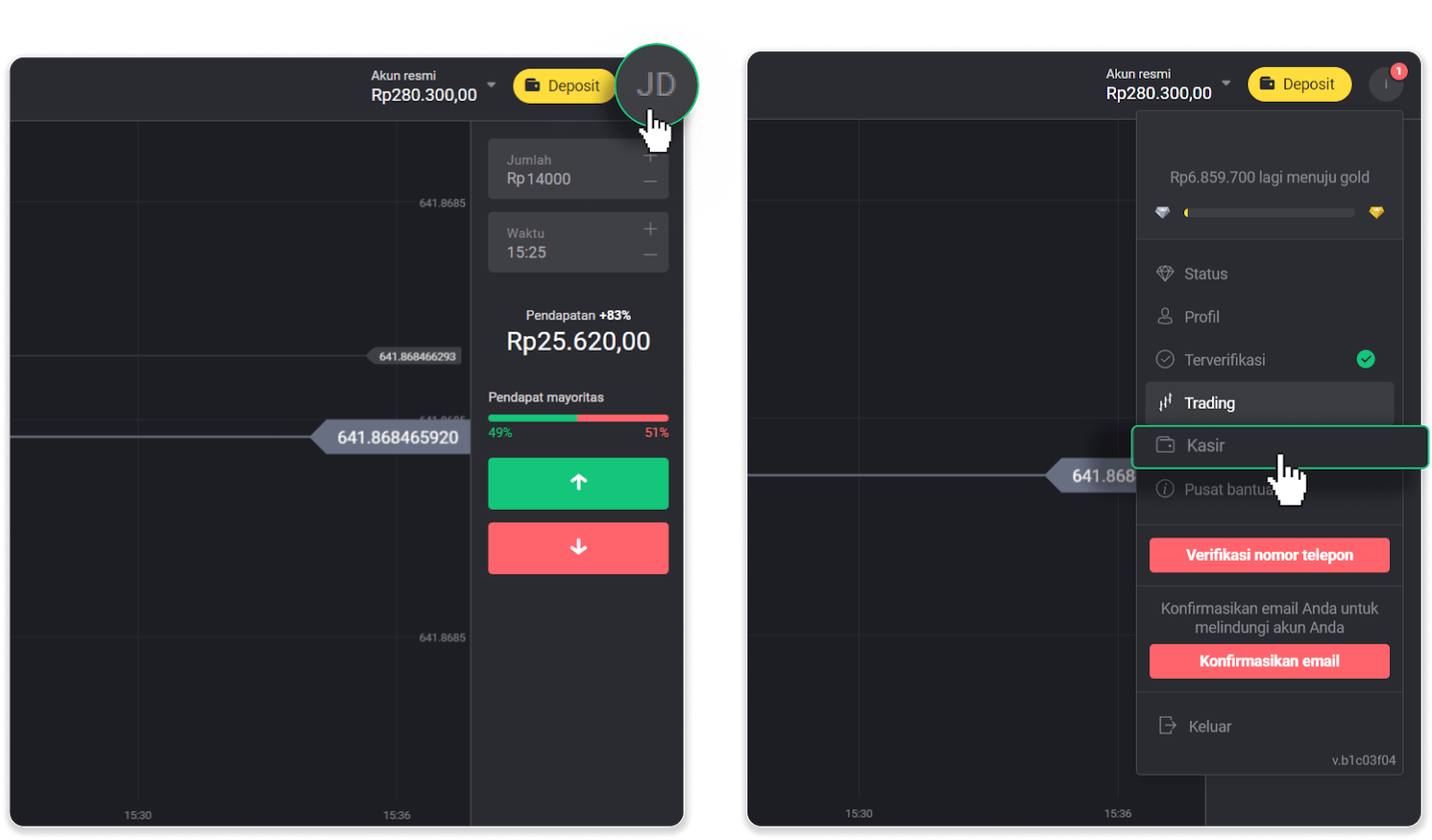Bagaimana cara menarik dana ke dompet elektronik/mata uang kripto