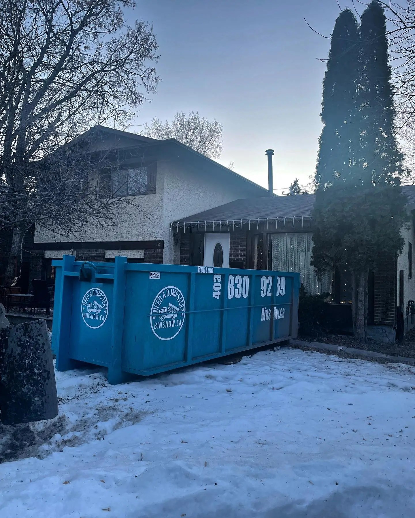 Bin Rental Sizes binsnow.ca