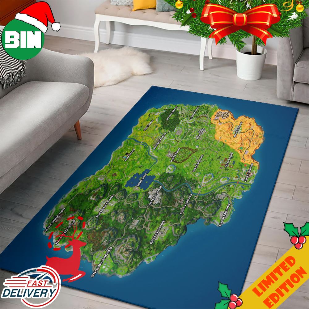 Fortnite Season OG Chapter 4 Map Home Decor Rug Carpet Binteez