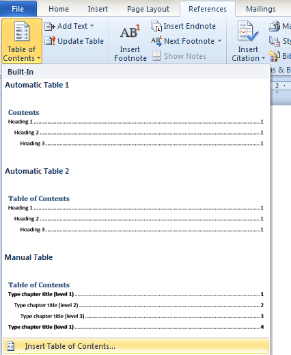 Cara Membuat Daftar Isi Dengan Cepat Di Word 2010