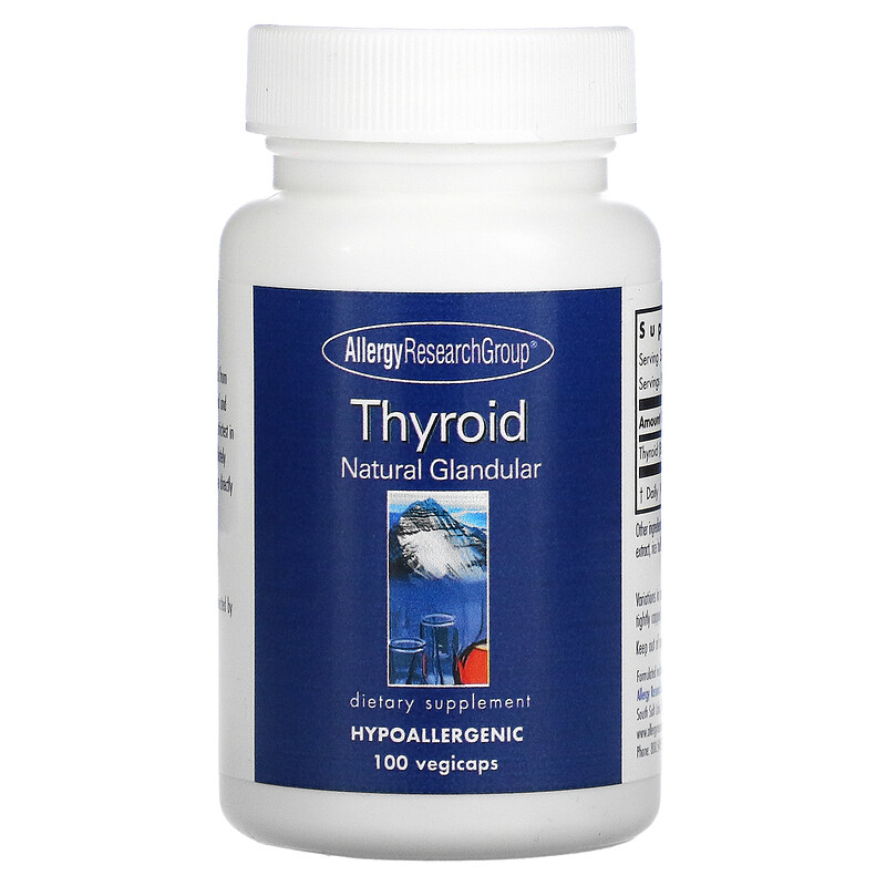 BioApo Allergy Research Group, Thyroid, Natural Glandular, 100